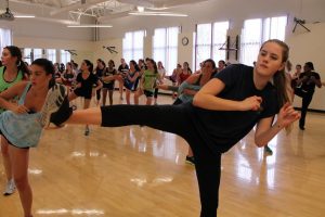 An all female Kickboxing class