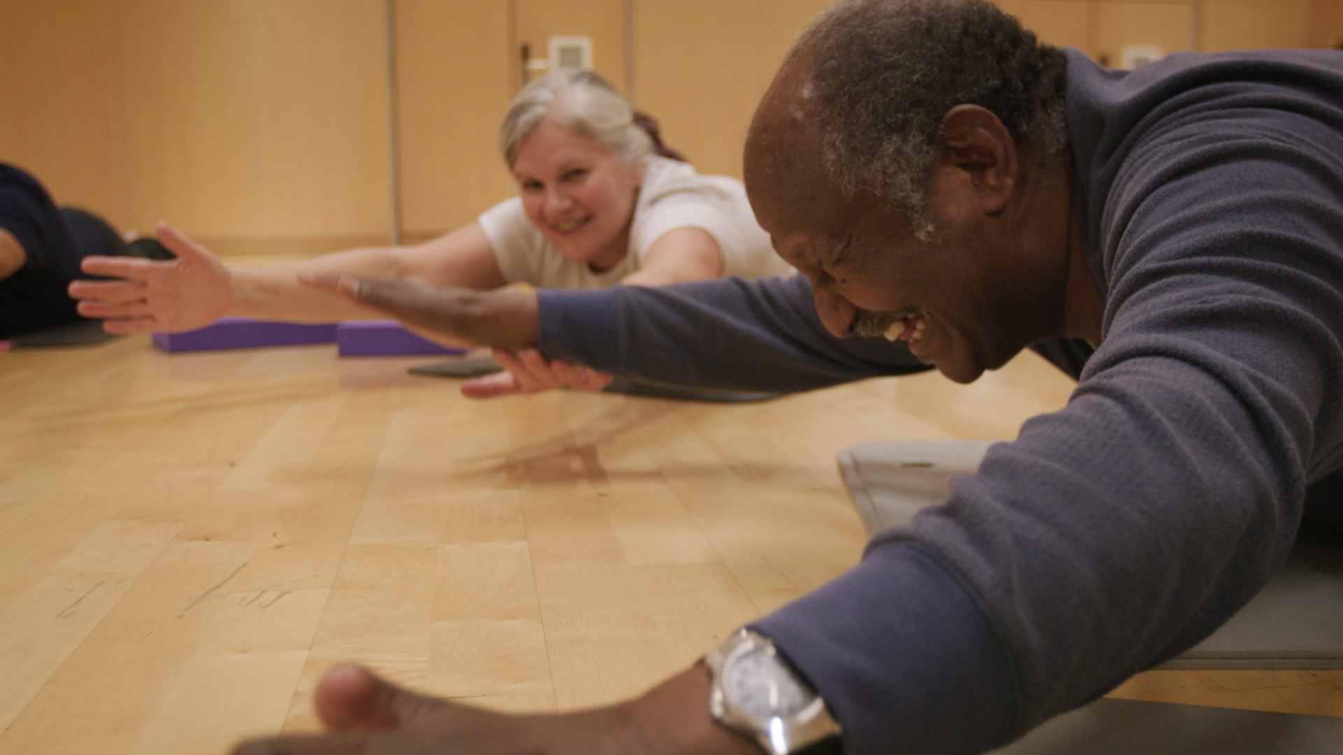 Me Being Active – man taking part in a yoga session